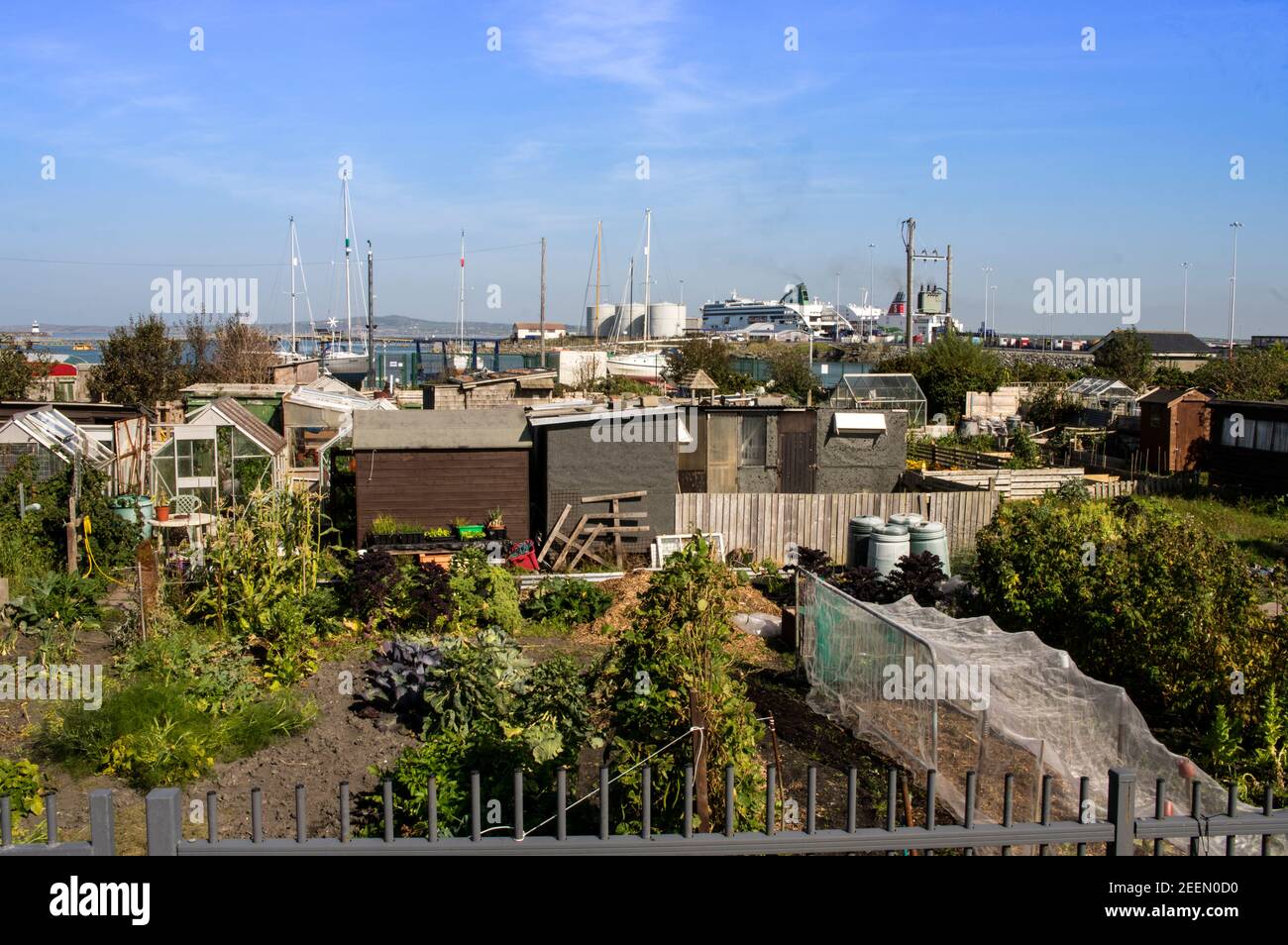 Einst die Zuflucht des arbeitenden Mannes, wo er Gemüse anbauen konnte, um seine Familien Mahlzeiten zu ergänzen, jetzt beliebt bei Gartenbauern aus allen Gesellschaftsschichten. Stockfoto