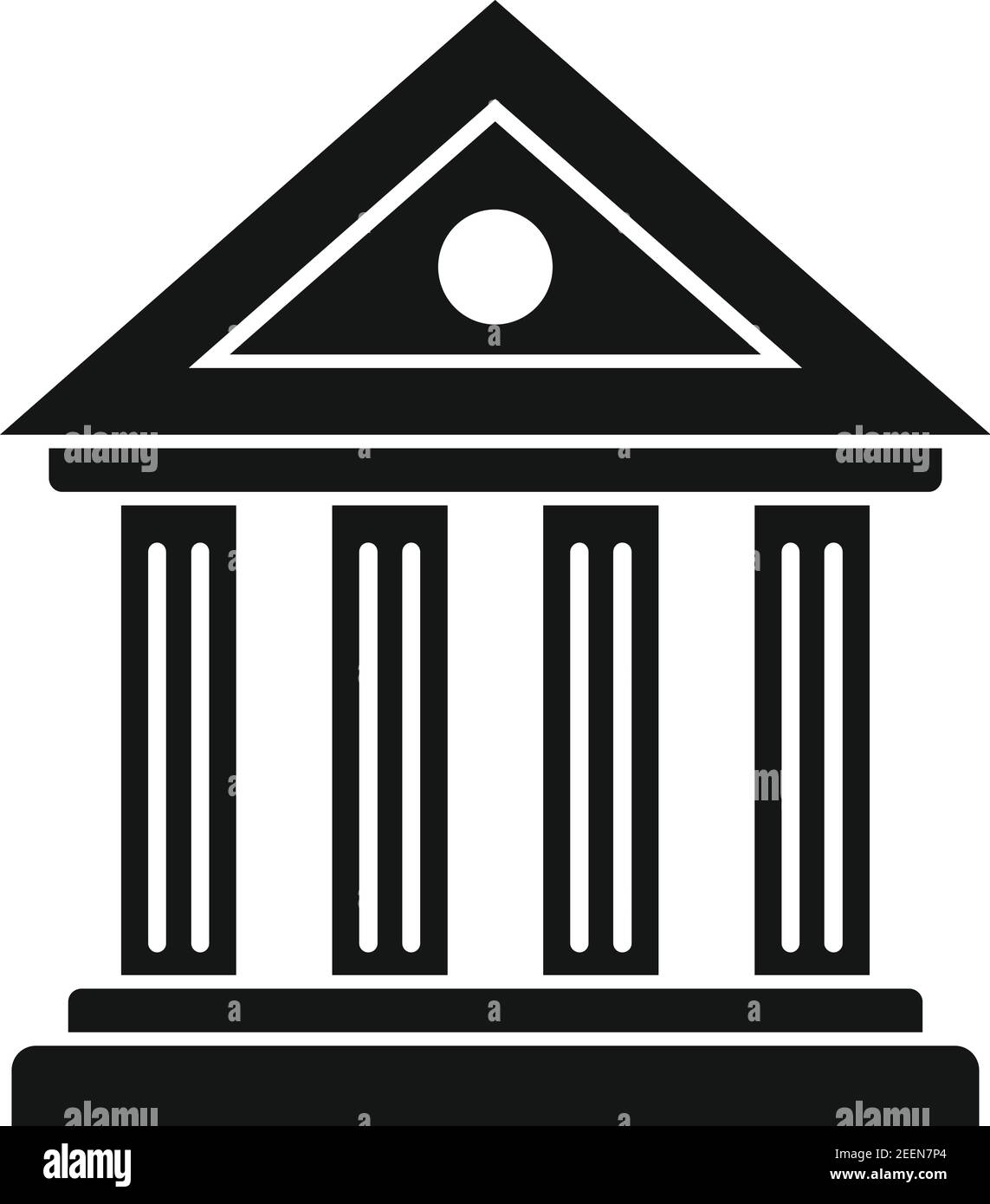 Law Building Ikone, einfacher Stil Stock Vektor