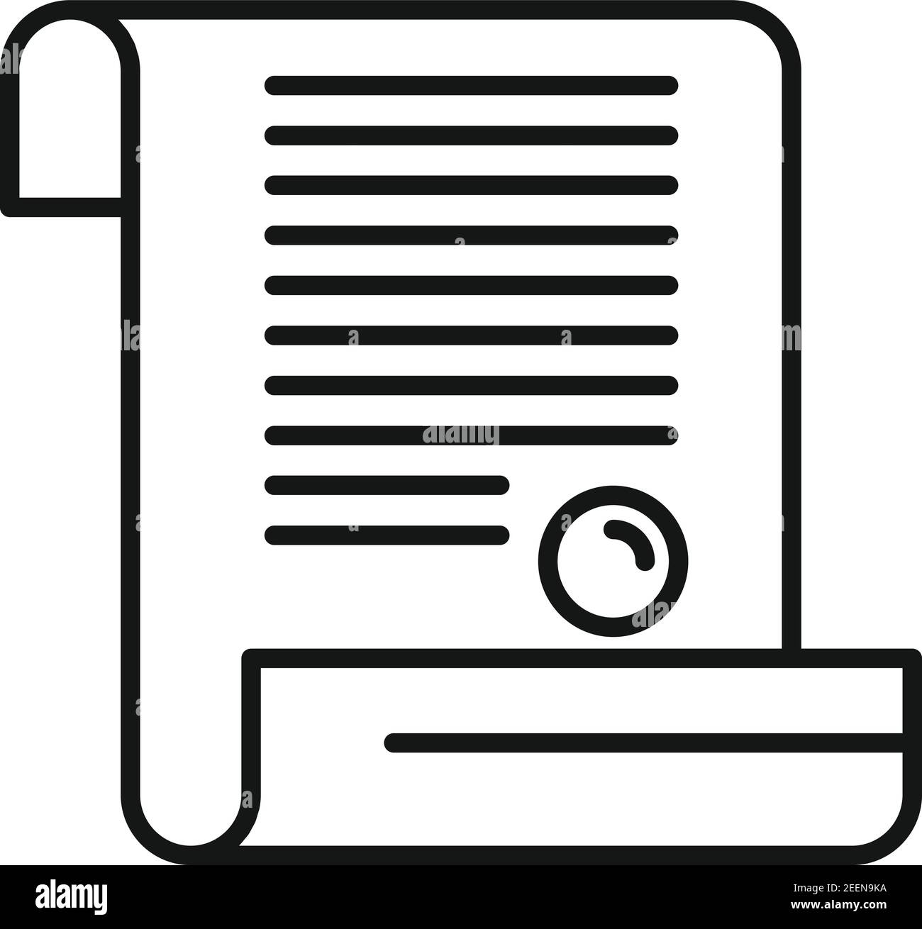 Notar Diplom-Ikone, Outline-Stil Stock Vektor