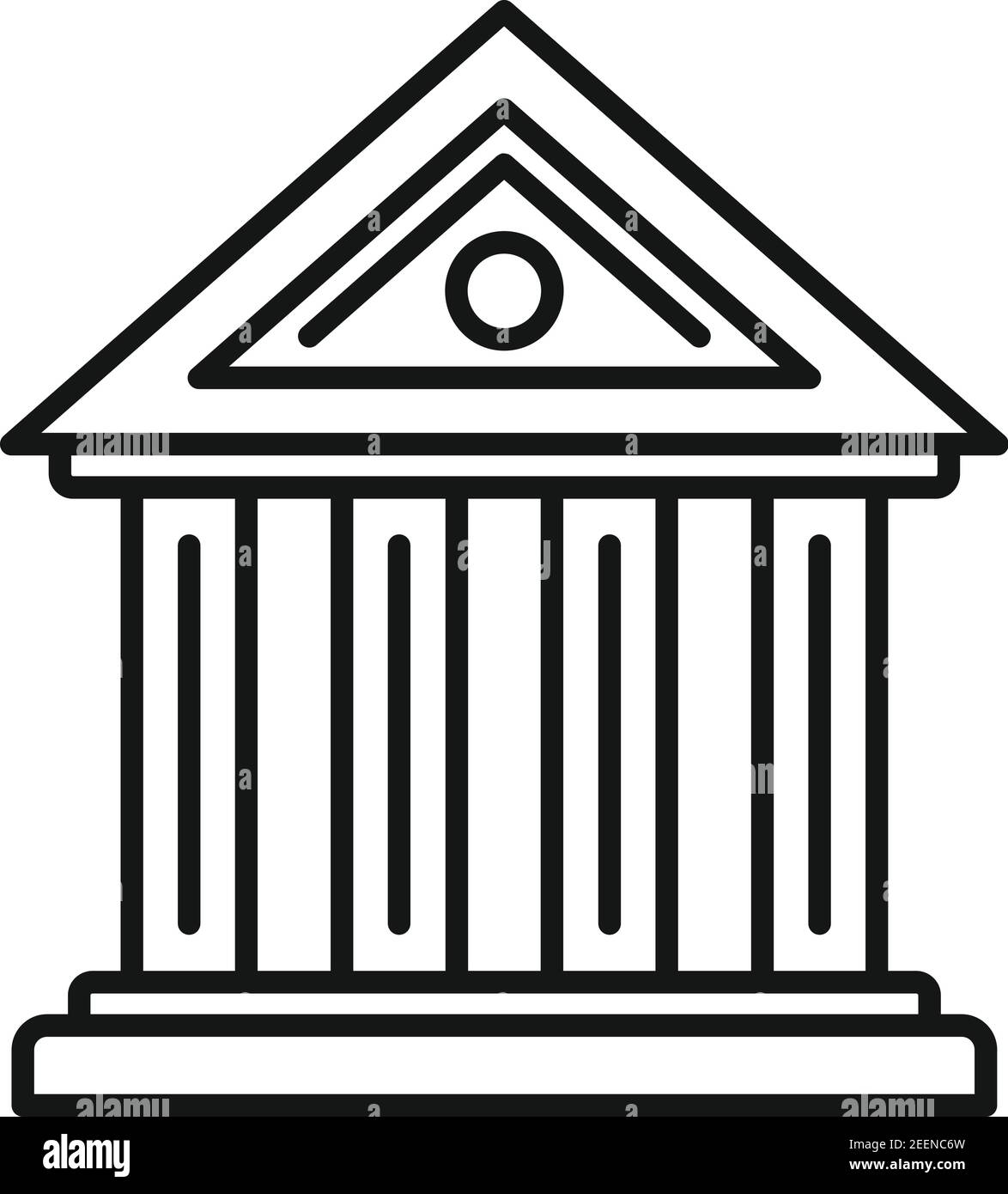 Law Building Symbol, skizzieren Stil Stock Vektor