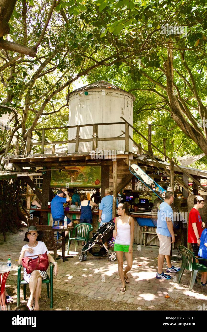 Blue Heaven Bar und Restaurant in Key West, Florida, USA. Südlichster Punkt in den kontinentalen USA. Urlaubsziel der Insel. Stockfoto