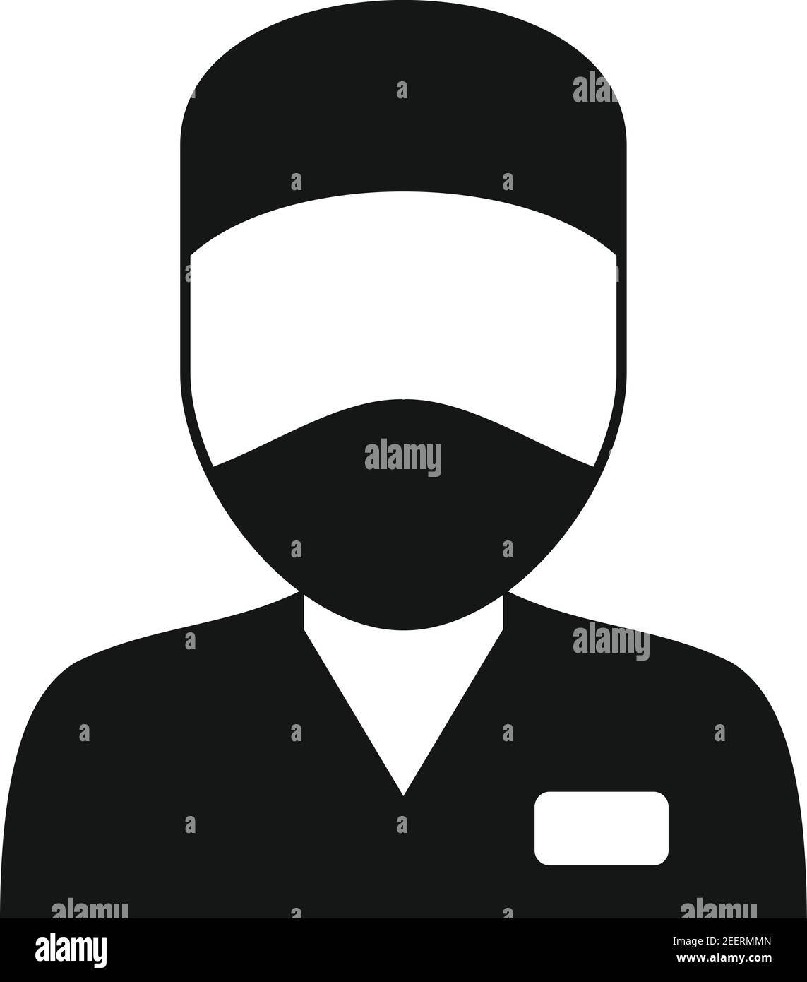 Haarentfernung Arzt Symbol, einfachen Stil Stock Vektor