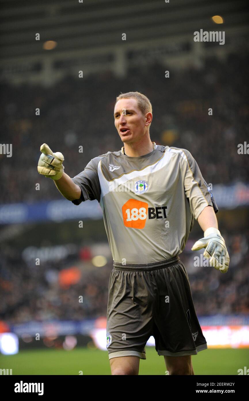 Chris Kirkland von Wigan Athletic Fußballtorwart Stockfoto