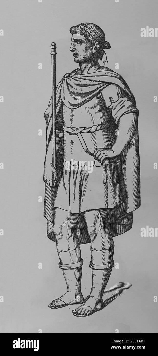 Theodosius I. (347-395). Römischer Kaiser Form 379-395. Stockfoto