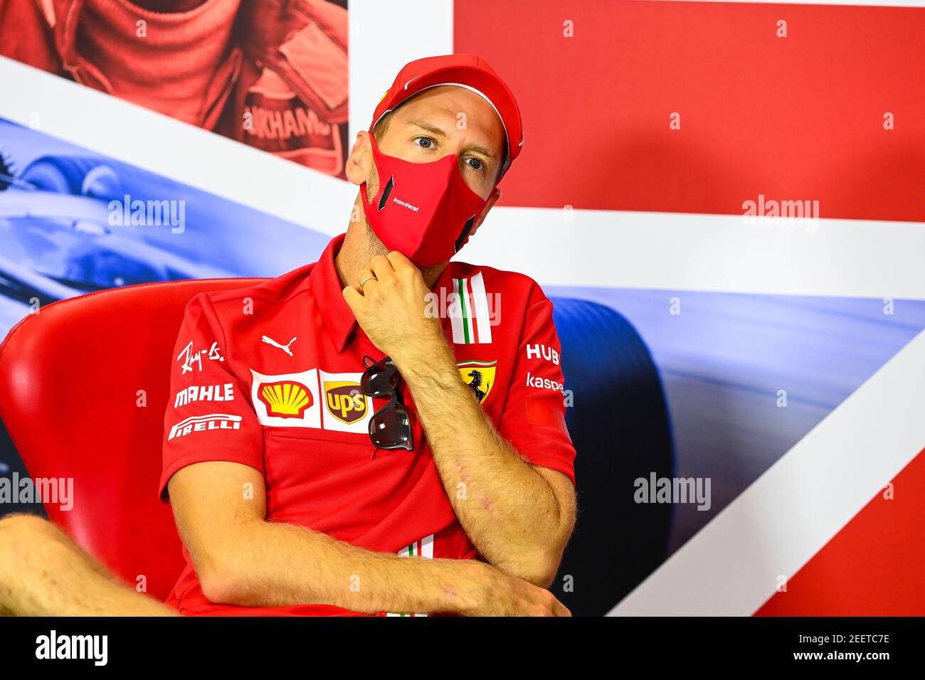 VETTEL Sebastian (ger), Scuderia Ferrari SF1000, Portrait während des Emirates Formel 1 70th Anniversary Grand Prix 2020, vom 07. Bis 09. August 2020 auf dem Silverstone Circuit, in Silverstone, Großbritannien - Photo Pool F1 / DPPI Stockfoto