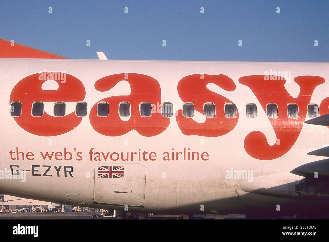 EASYJET@GATWICK - HAUPTBASIS DER FLUGGESELLSCHAFT. Stockfoto