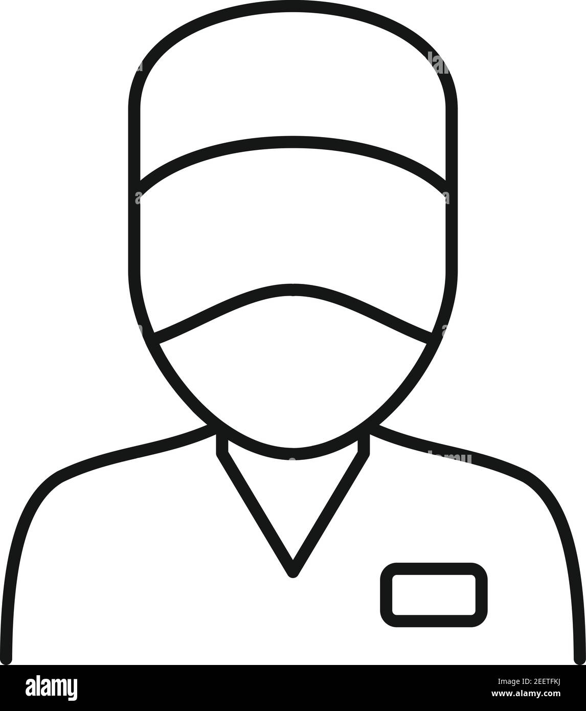 Haarentfernung Arzt Symbol, Umriss Stil Stock Vektor