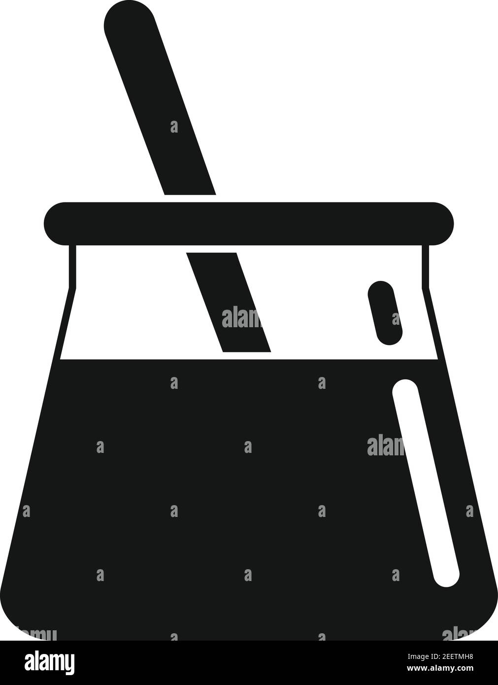 Wachs Topf Stick Symbol, einfachen Stil Stock Vektor