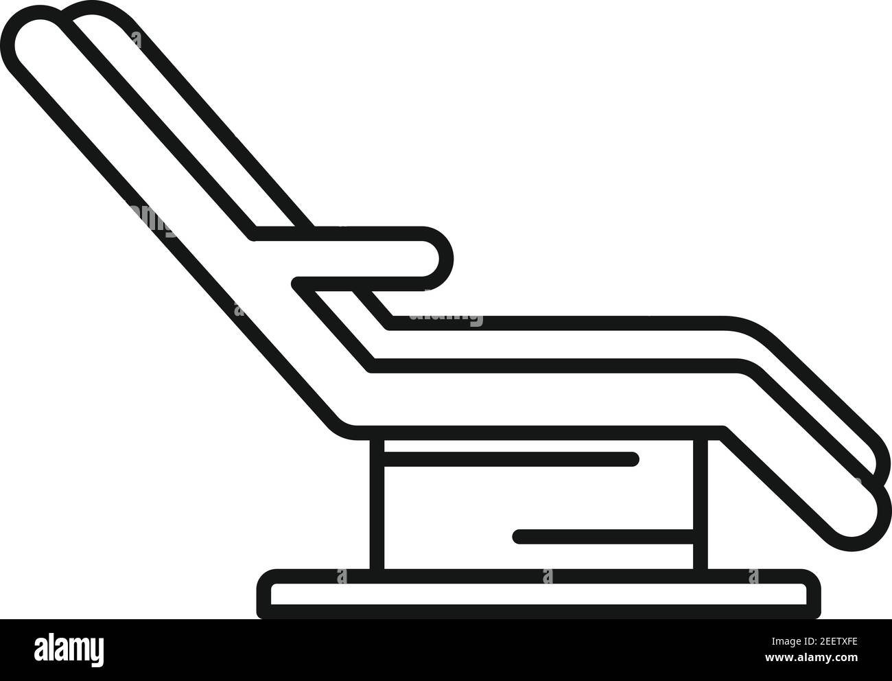 Haarentfernung Spa Stuhl Symbol, skizzieren Stil Stock Vektor