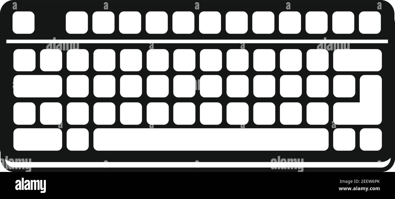 Arbeitsplatz Tastatur Symbol, einfache Stil Stock Vektor
