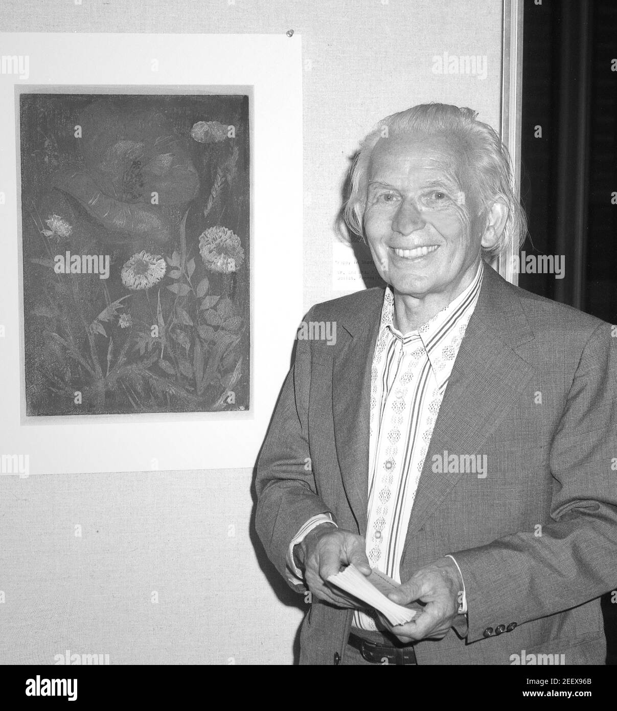 Künstler József Domján auch bekannt als: Joseph Domjan wurde in Budapest geboren 1907 – gestorben Tuxedo Park 1992 MEISTER DES FARBHOLZSCHNITTS Bild wurde in Wilkes Barre, Pennsylvania USA aufgenommen September 1978 in der Sordoni Gallery der Wilkes University. Stockfoto