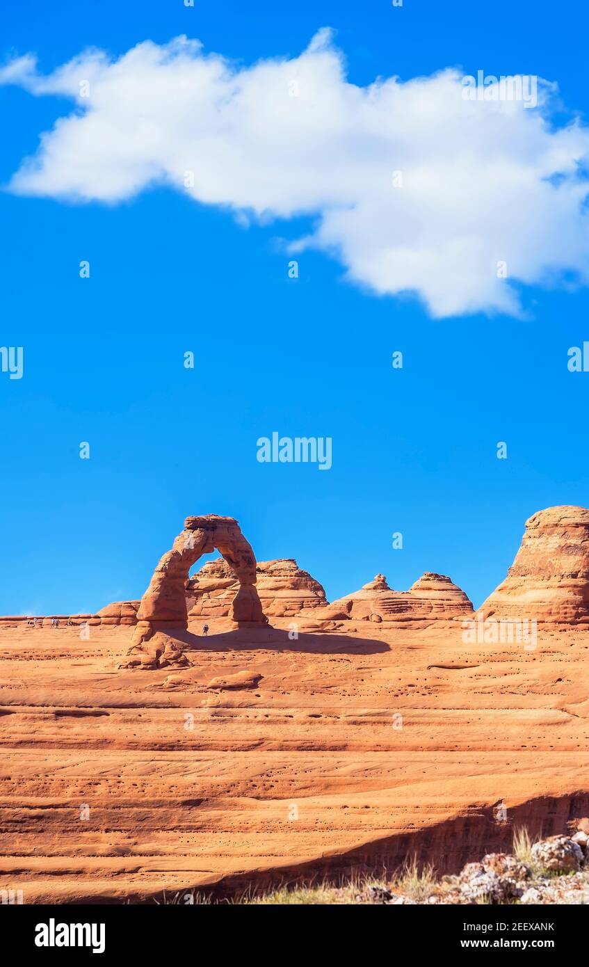 Delicate Arch, Arches National Park, Moab, Utah, Vereinigte Staaten von Amerika, Stockfoto