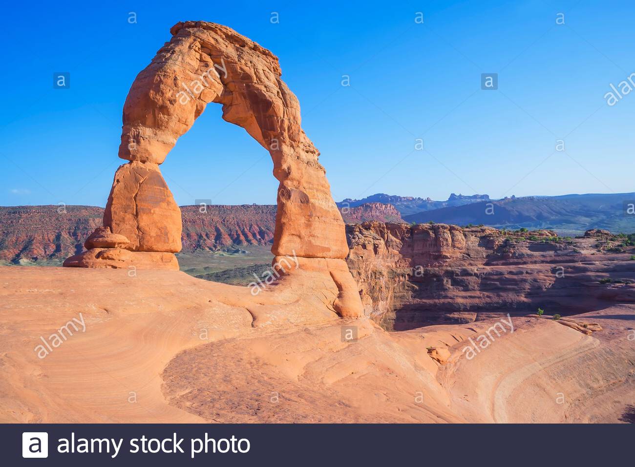 Delicate Arch, Arches National Park, Moab, Utah, Vereinigte Staaten von Amerika, Stockfoto