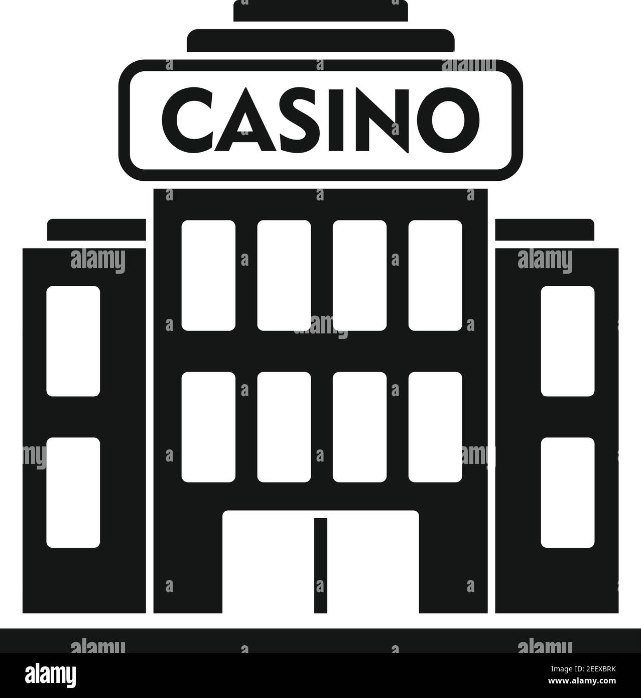Casino-Gebäude-Symbol, einfachen Stil Stock Vektor