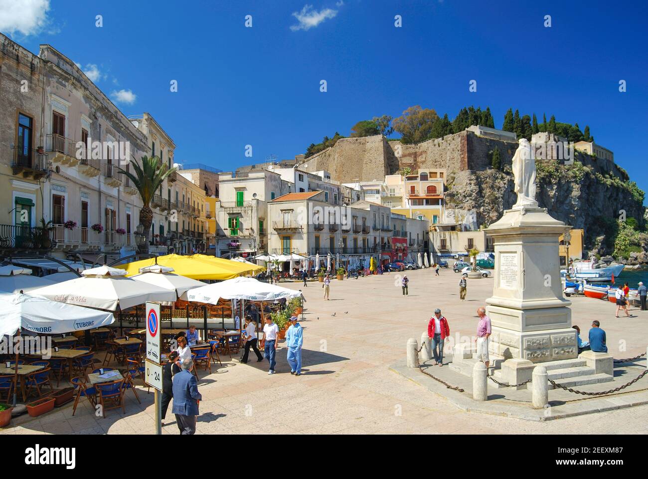 Marina Corta, Lipari, Isola Lipari, Provinz Messina, Sizilien, Italien Stockfoto