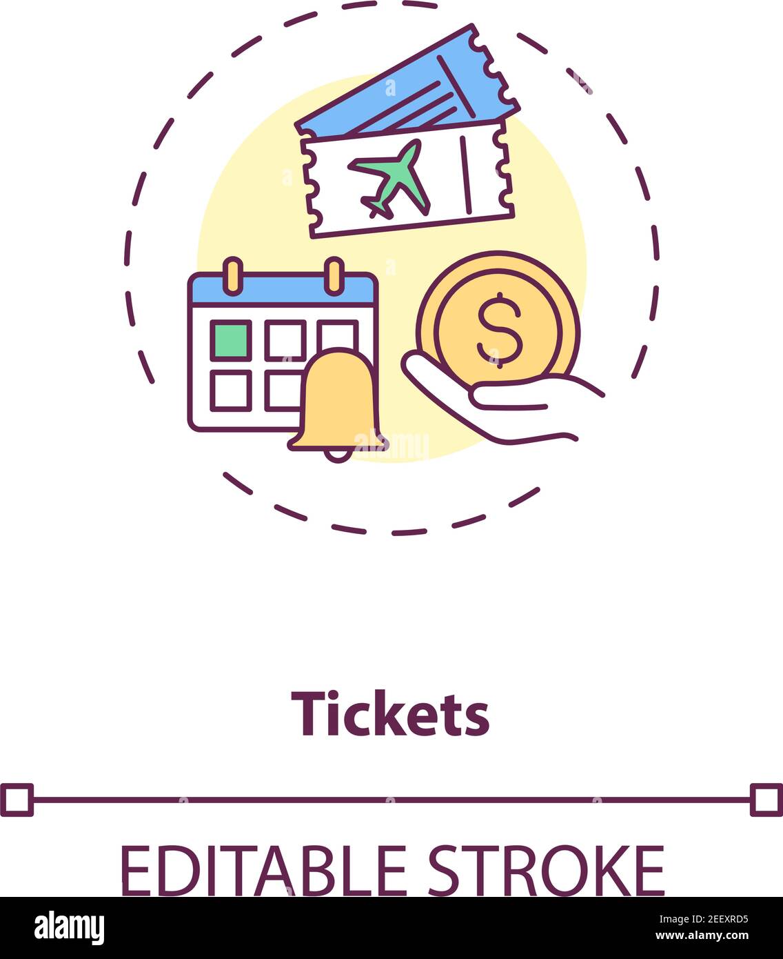 Ticket-Konzept-Symbol Stock Vektor