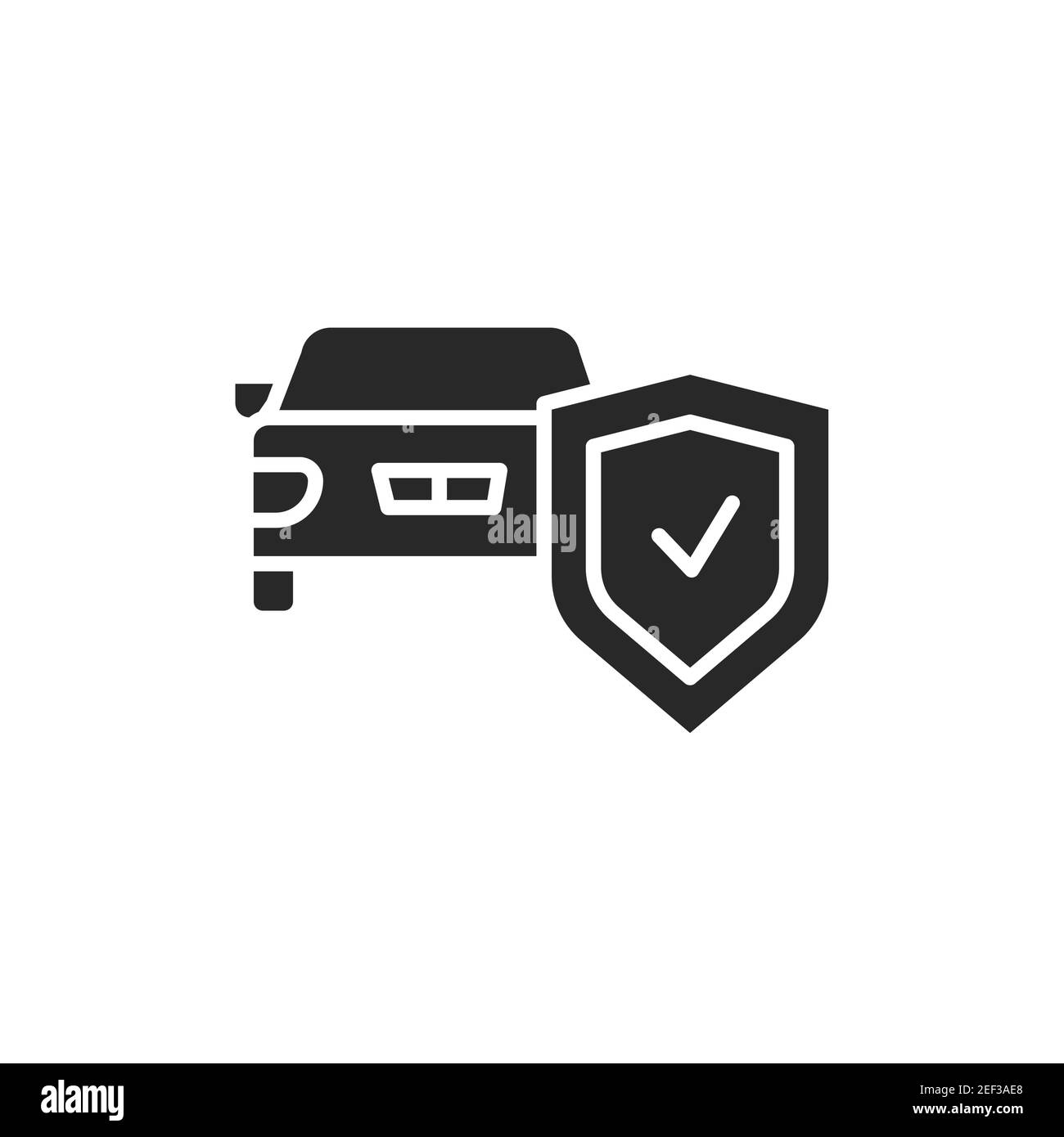 Symbol für die Farblinie der Kfz-Versicherung. Isoliertes Vektorelement. Skizzieren Piktogramm für Web-Seite, mobile App, Promo Stock Vektor