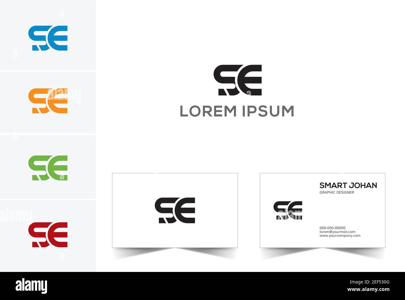 SE-Logo und -Symbol Stock Vektor
