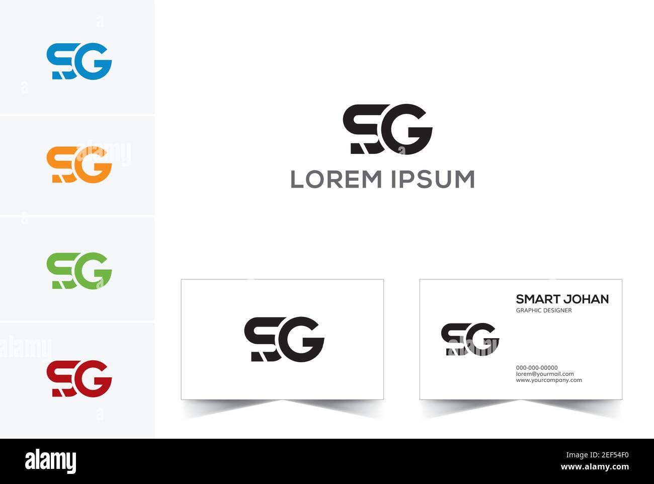 SG-Logo und -Symbol Stock Vektor
