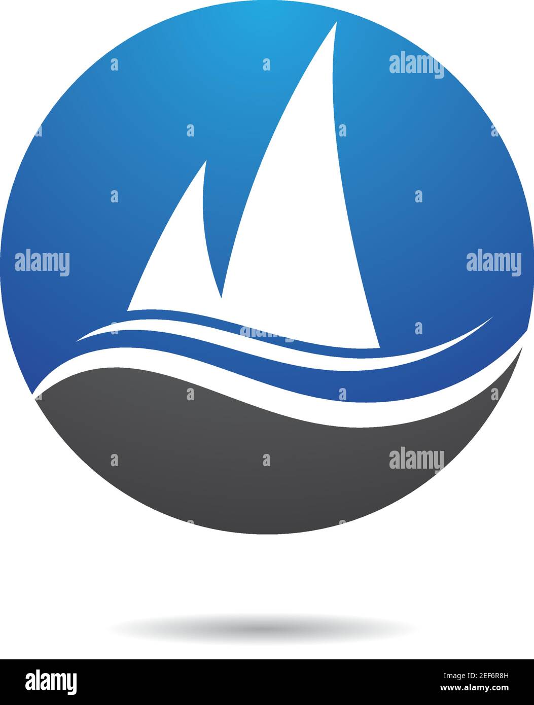 Kreuzfahrtschiff Logo Vorlage vektor Icon Design Stock Vektor