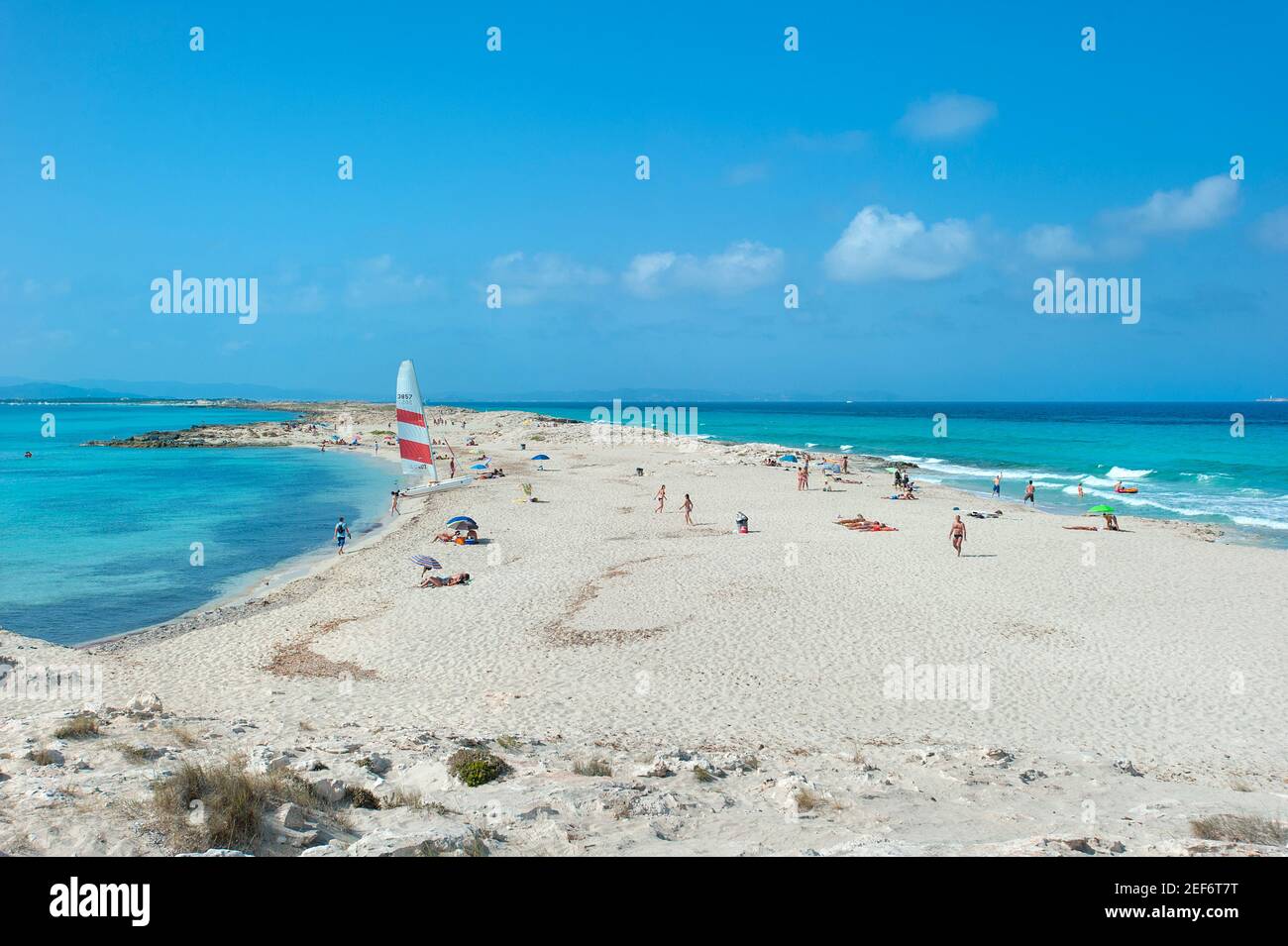 Playa de ses illetes, Formentera, Balearen, Spanien Stockfoto