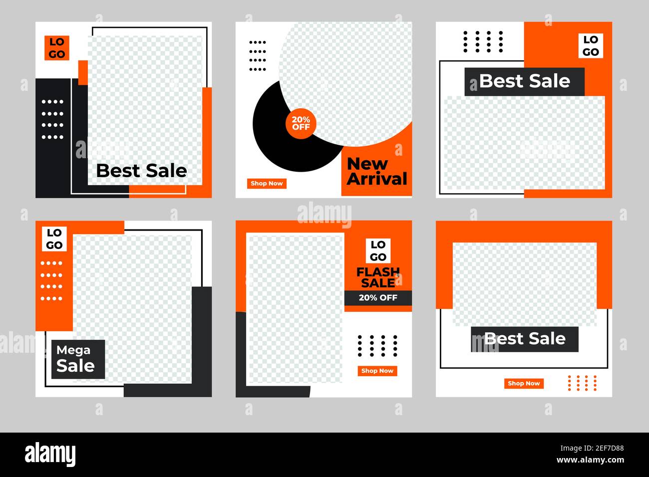 Quadratisches Social Media Banner editierbare Vorlage. Best Sale passende moderne Designs für Social Media Post. Vektor-Illustration Social Media Post Vorlage Stockfoto