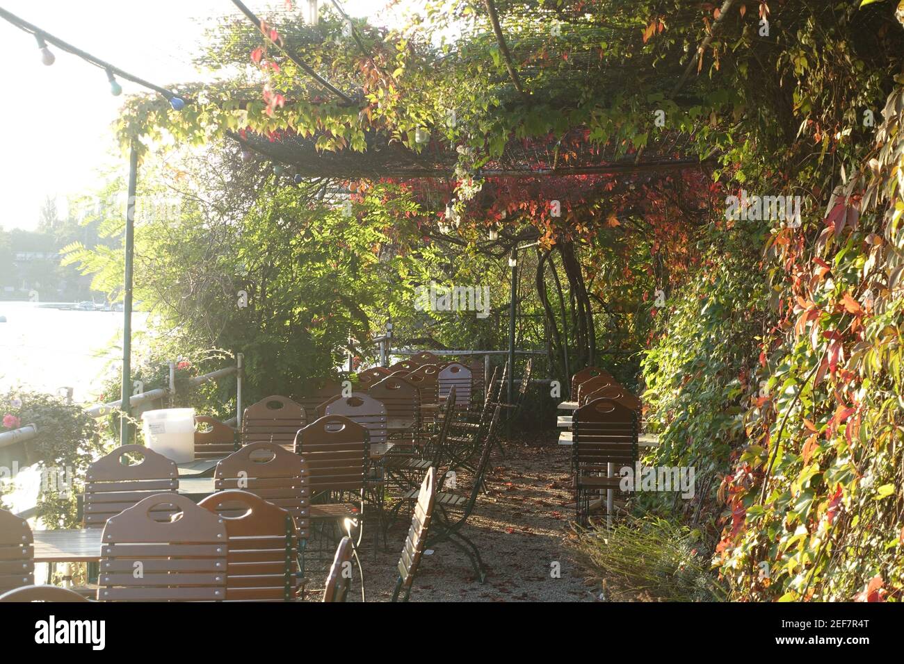 Wien, Alte Donau, Gasthaus Birner Stockfoto
