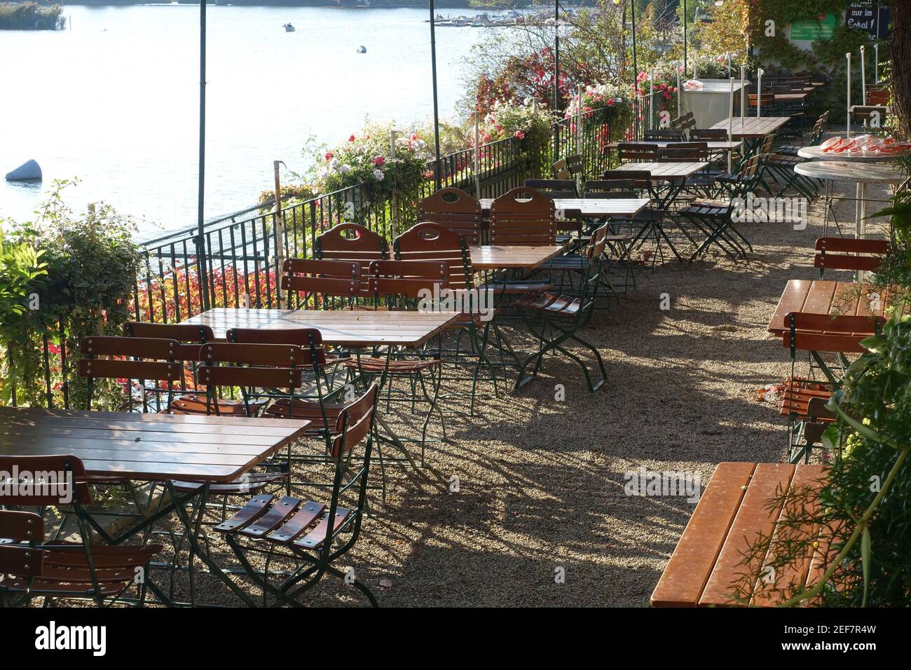 Wien, Alte Donau, Gasthaus Birner Stockfoto