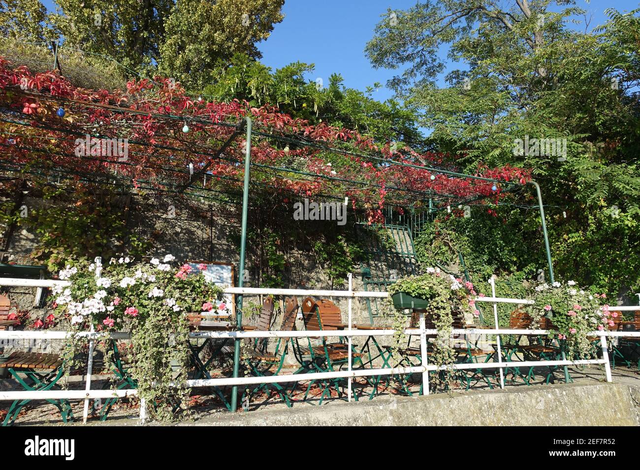 Wien, Alte Donau, Gasthaus Birner Stockfoto