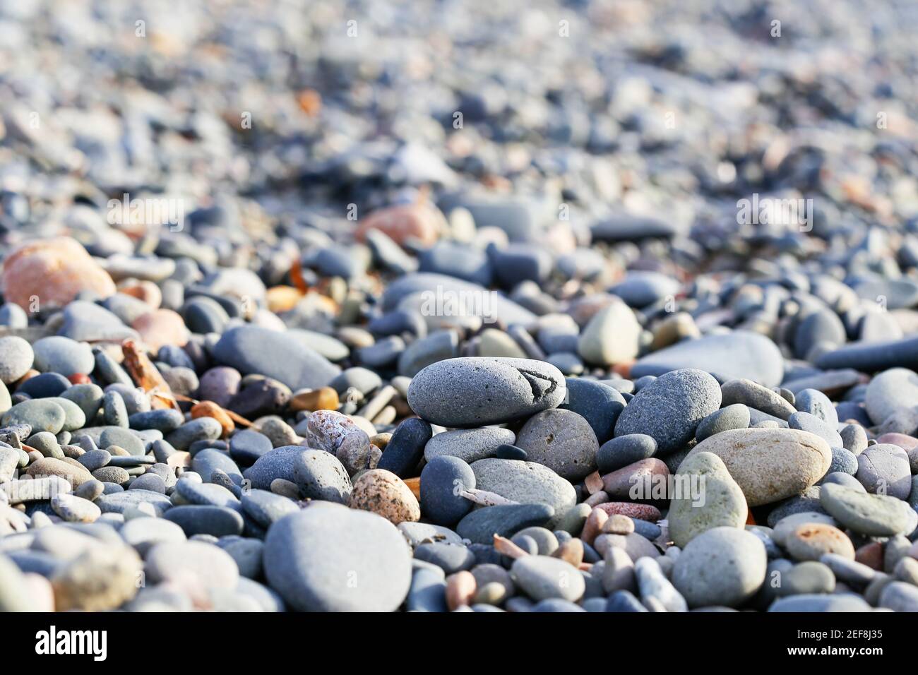 Es gibt Kieselsteine schönen Hintergrund für Naturbild. Stockfoto