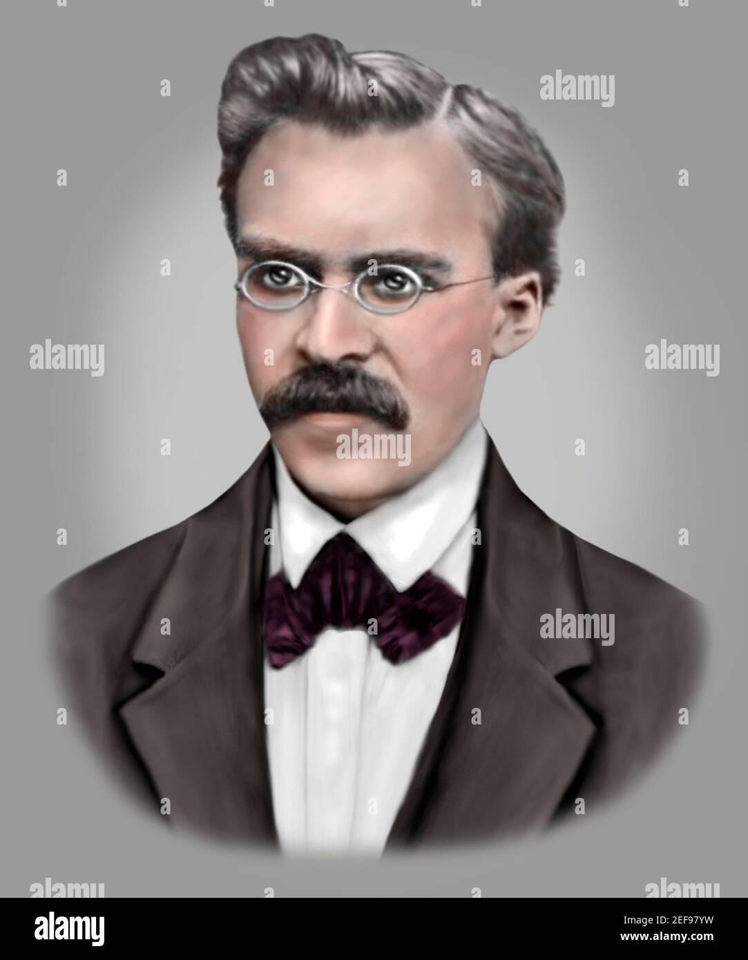 Friedrich Nietzsche 1844-1900 Deutscher Philosoph Dichter Kulturkritiker Komponist Philologe Stockfoto
