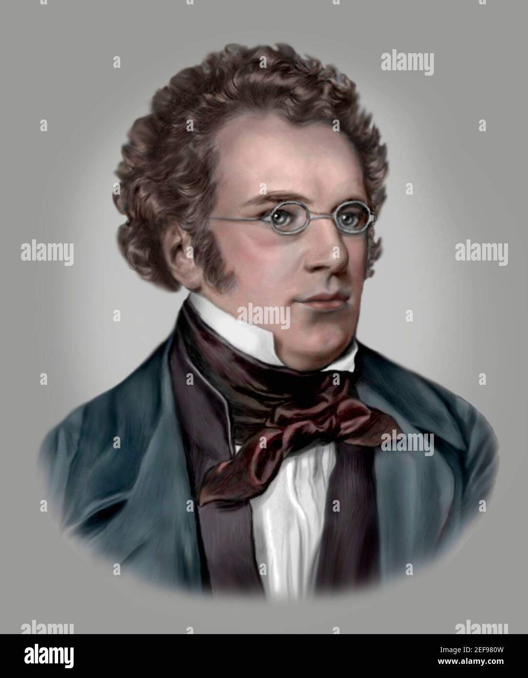Franz Schubert 1797-1828 Österreichischer Komponist Stockfoto