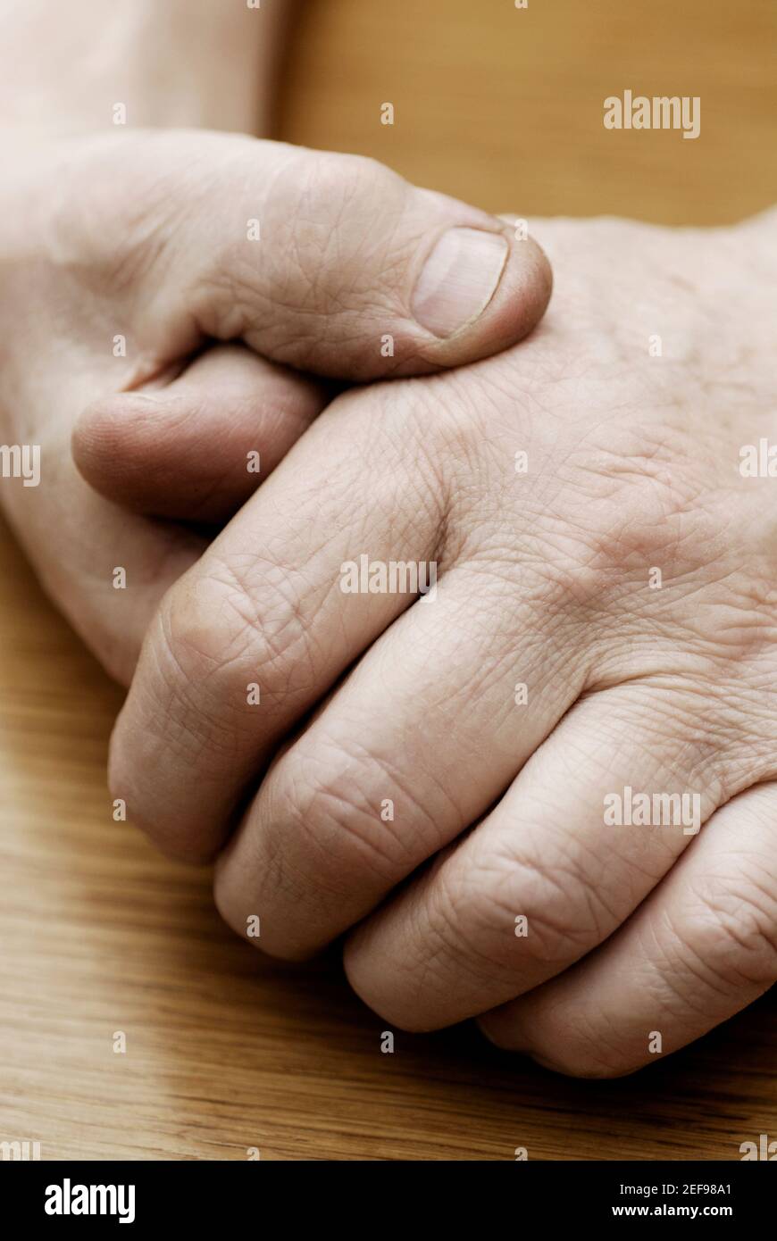 Nahaufnahme der Hände von A personÅ½s Stockfoto