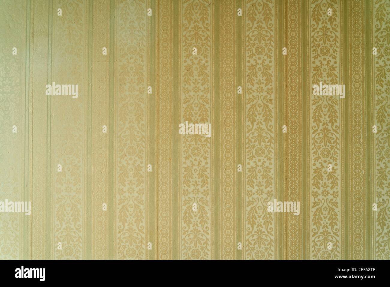 Alte Retro Vintage florale Tapete an der Wand als Hintergrundstruktur Stockfoto