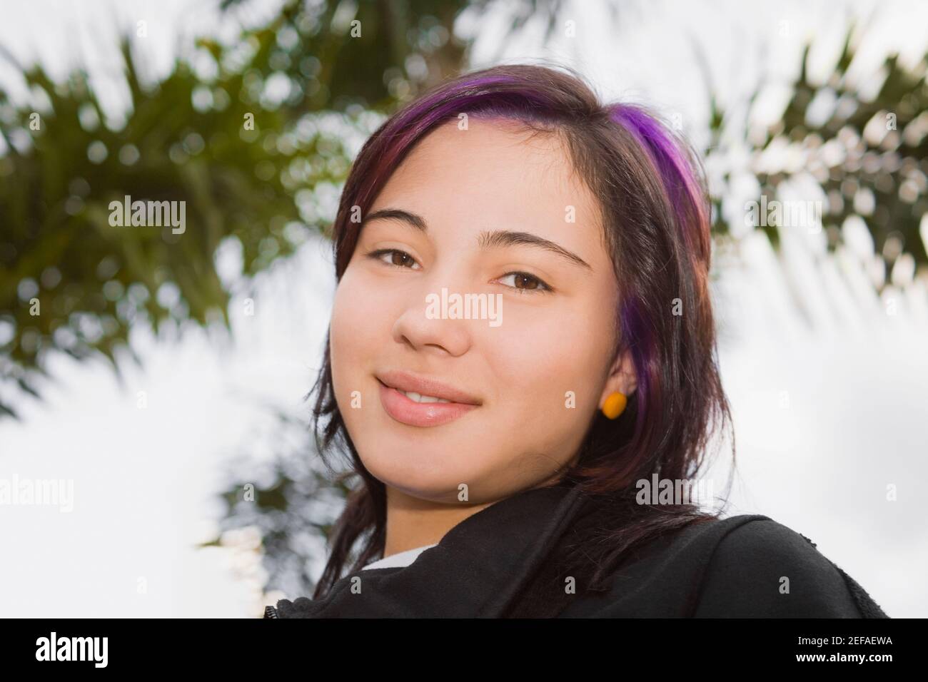 Porträt eines Mädchens lächelnd Stockfoto