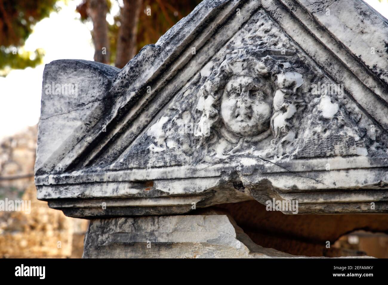 Lydia Kultur und Skulptur in der Türkei. Kunst auf dem Stein. Stockfoto