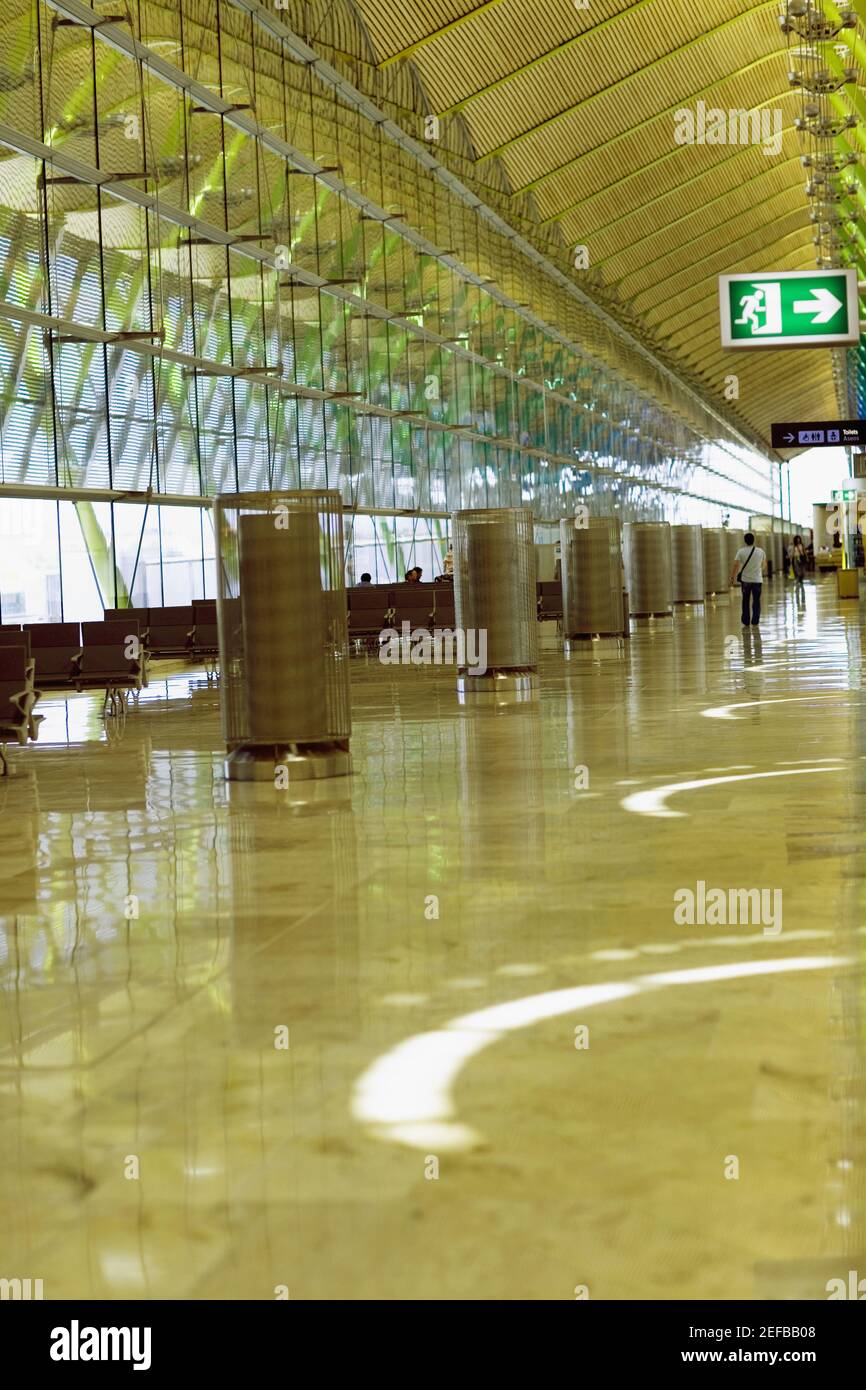 Innenräume eines Flughafens, Madrid, Spanien Stockfoto