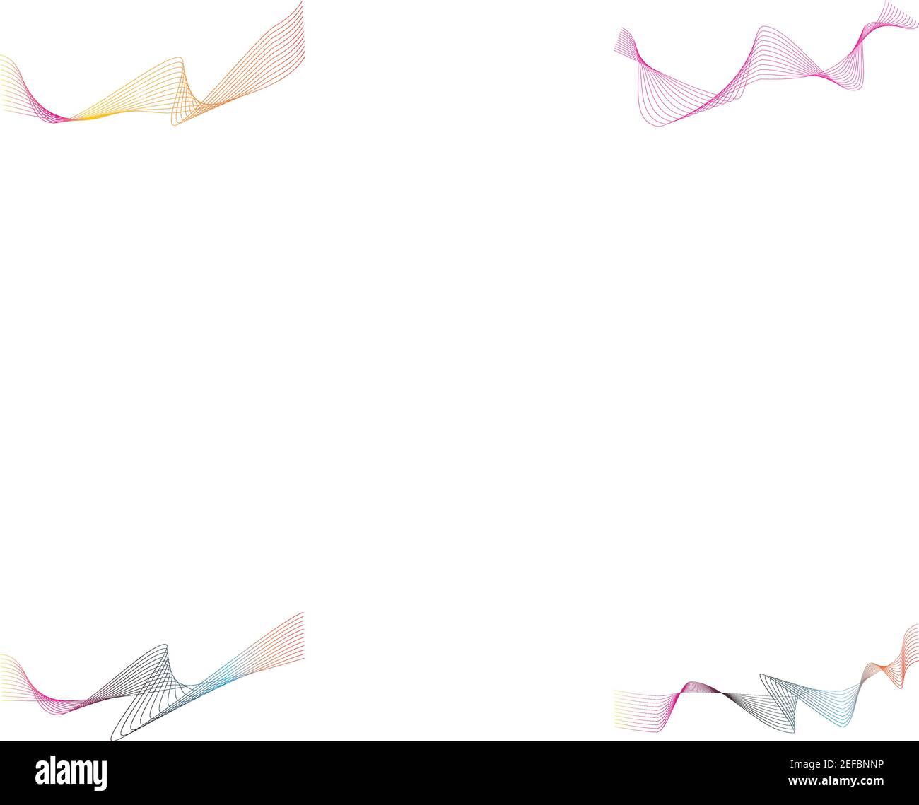 Farbenfrohe Wellenlinien-Illustration Stock Vektor