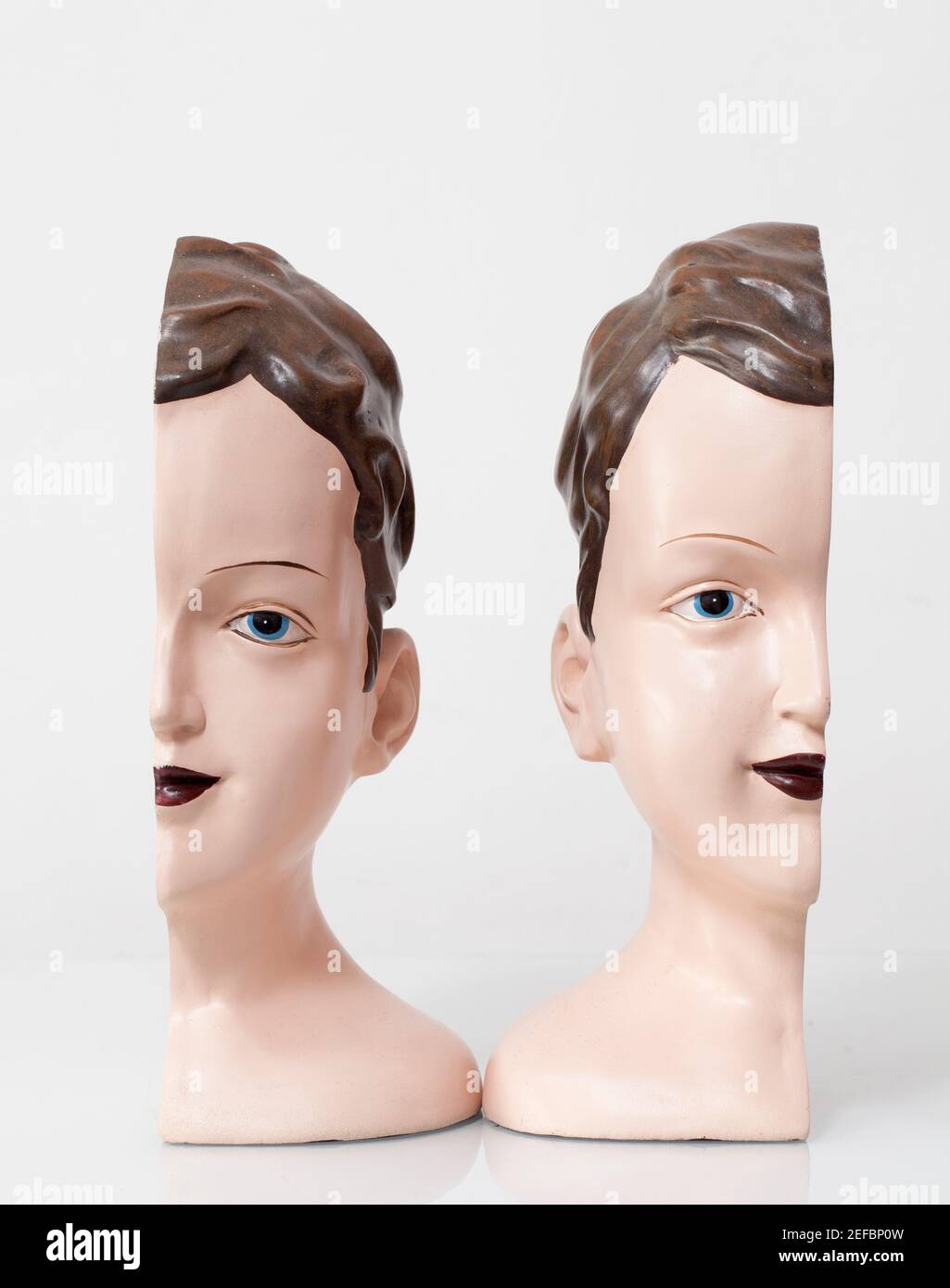 Männlicher Kopf Modell Mannequin Gesicht Figur Stockfoto