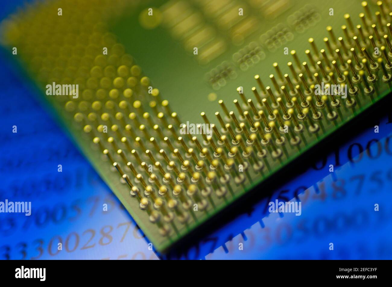 Nahaufnahme eines Computer-Chips Stockfoto