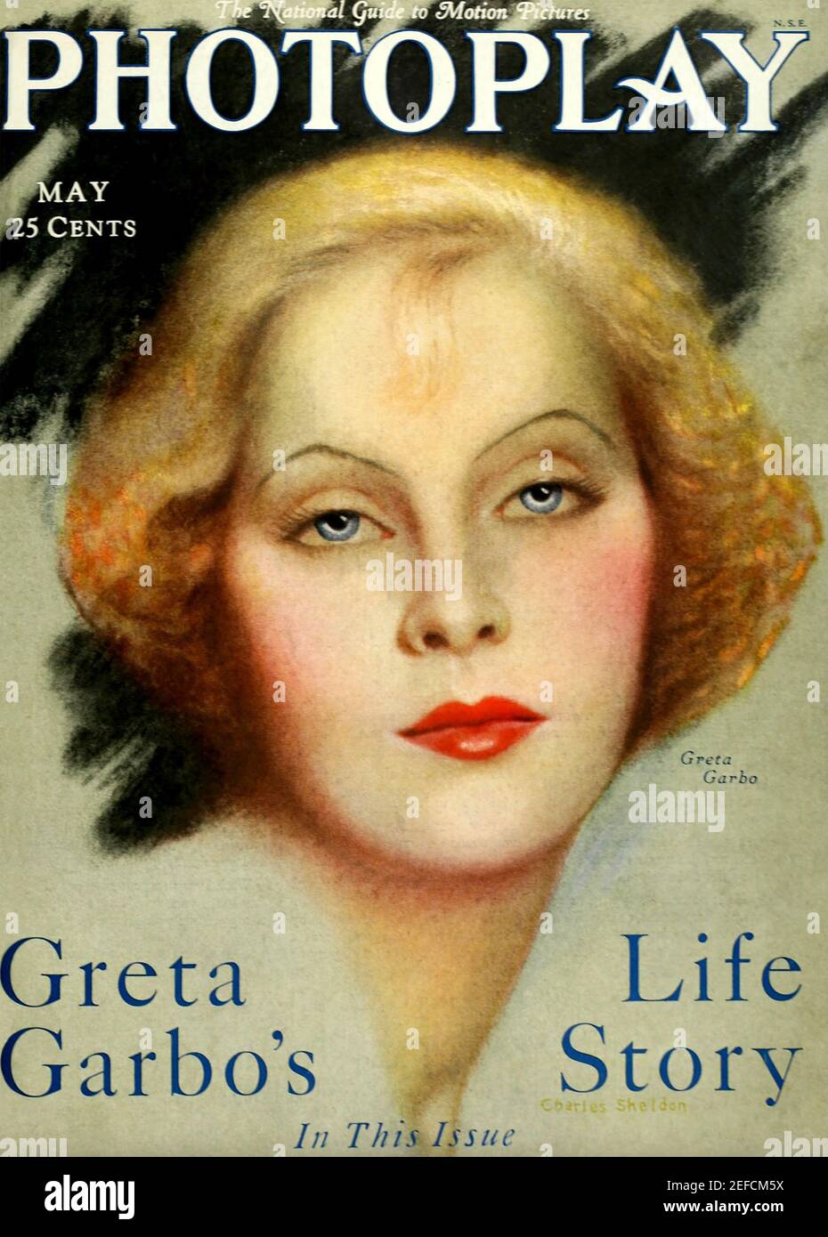 GRETA GARBO (1905-1990) Schwedisch-amerikanische Filmschauspielerin auf dem Cover von Photoplay im Mai 1928. Stockfoto