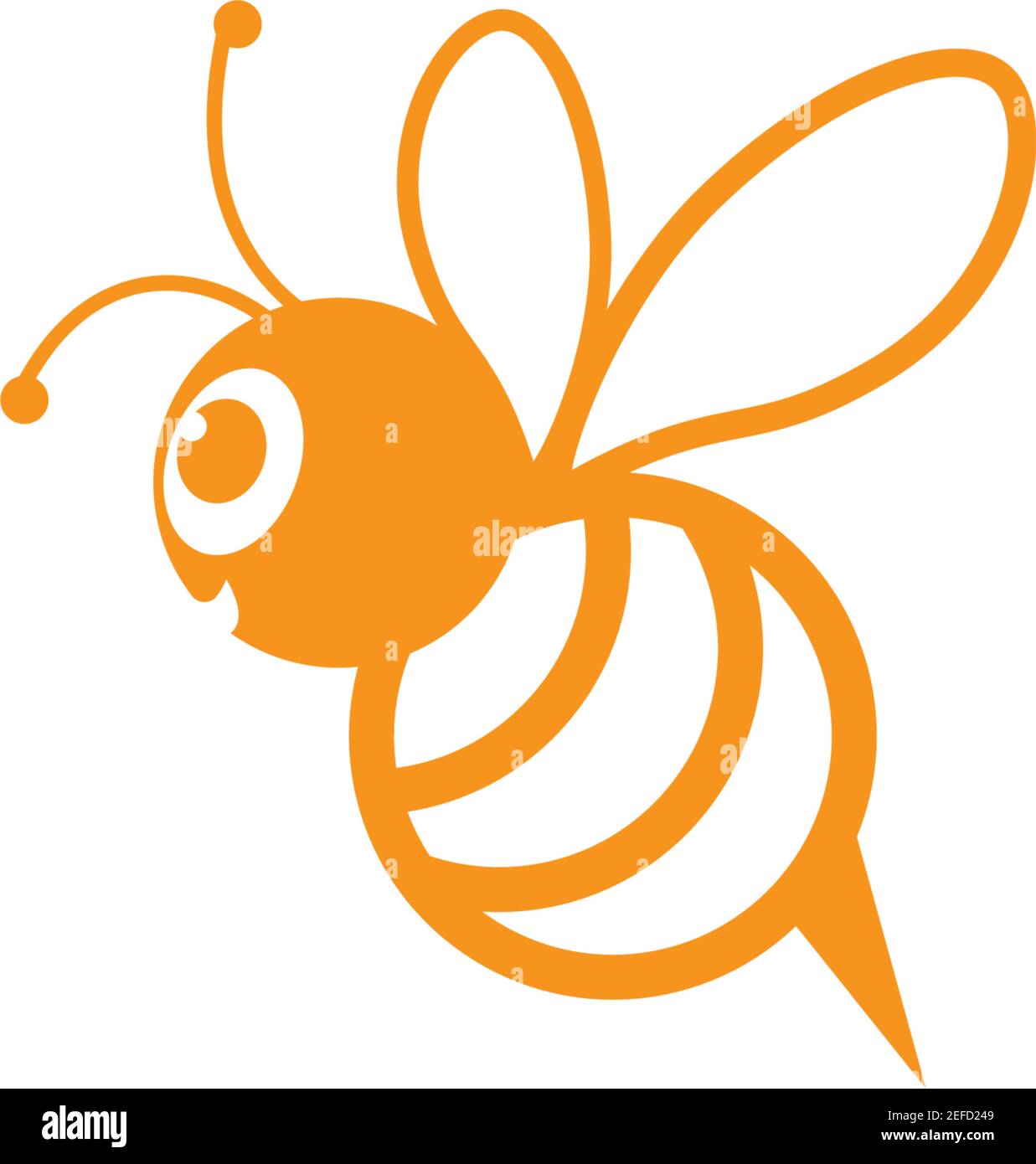 Bee Logo Vektor Symbol Illustration Stock Vektor