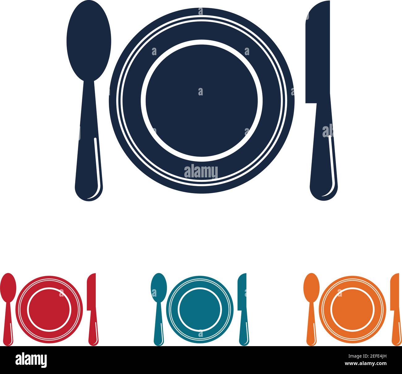 Besteck Vektor Symbol Illustration signBesteck und Küche Set Icon Design Vorlage Stock Vektor