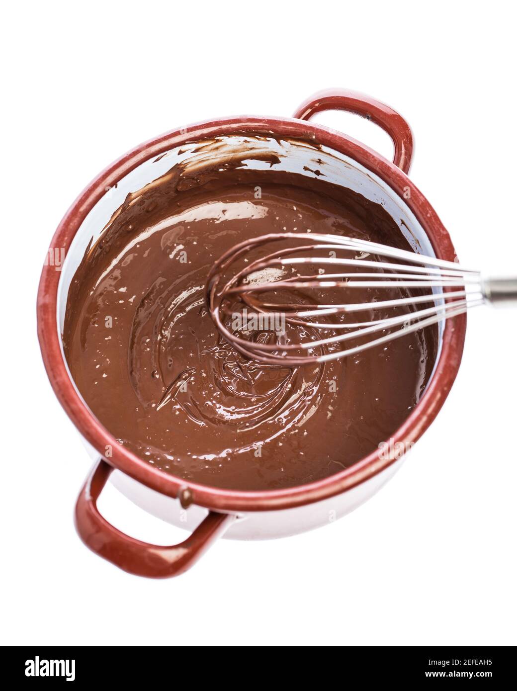 Eis: Schokolade im Wasserbad Stockfoto