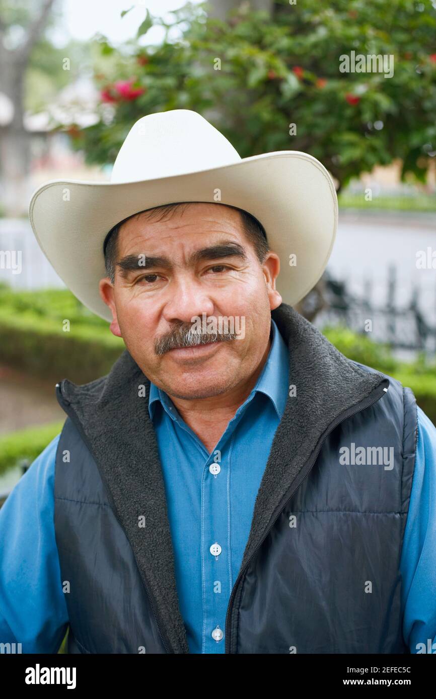 Porträt eines reifen Mannes, einen Cowboy-Hut Stockfoto