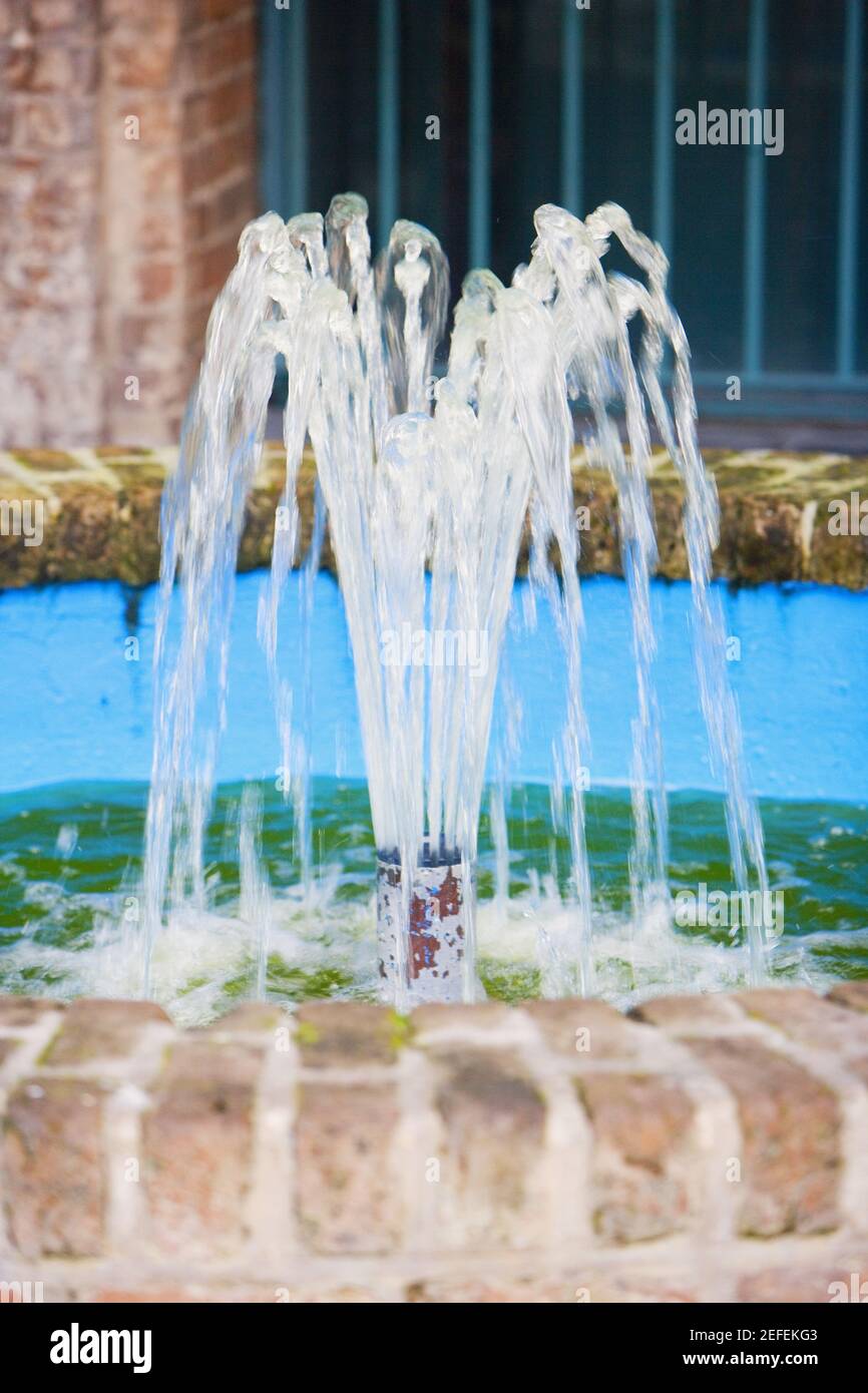 Nahaufnahme eines Brunnens, Savannah, Georgia, USA Stockfoto