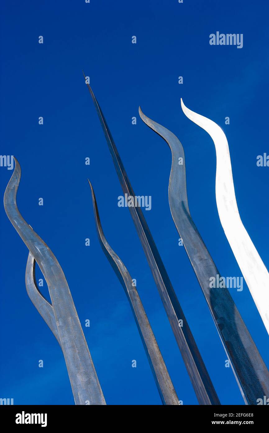Low-Angle-Ansicht von Skulpturen, Plant Park, University of Tampa, Tampa, Florida, USA Stockfoto