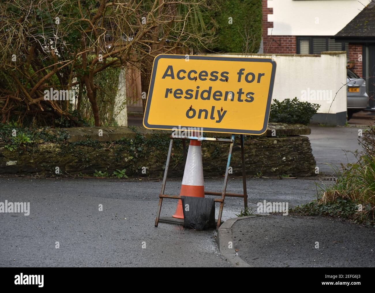 UK Straßenschilder wie auf den Straßen von North Devon gefunden, nur Zugang Zeichen Stockfoto