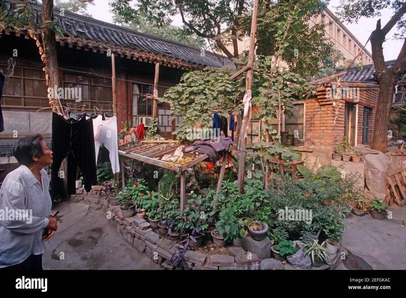 Ehemalige Residenz von Lu Xun und seinem jüngeren Bruder Zhou Zuoren , Zhou Jianren im Jahr No,11 Badaowan, Peking, China. Das Foto wurde um 2000 aufgenommen. Stockfoto