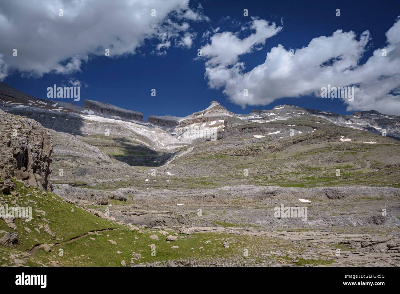 Faja de las Flores (Nationalpark Ordesa und Monte Perdido, Aragon, Pyrenäen, Spanien) ESP: Faja de las Flores, Parque Nacional de Ordesa y Monte Perdido (Aragon) Stockfoto